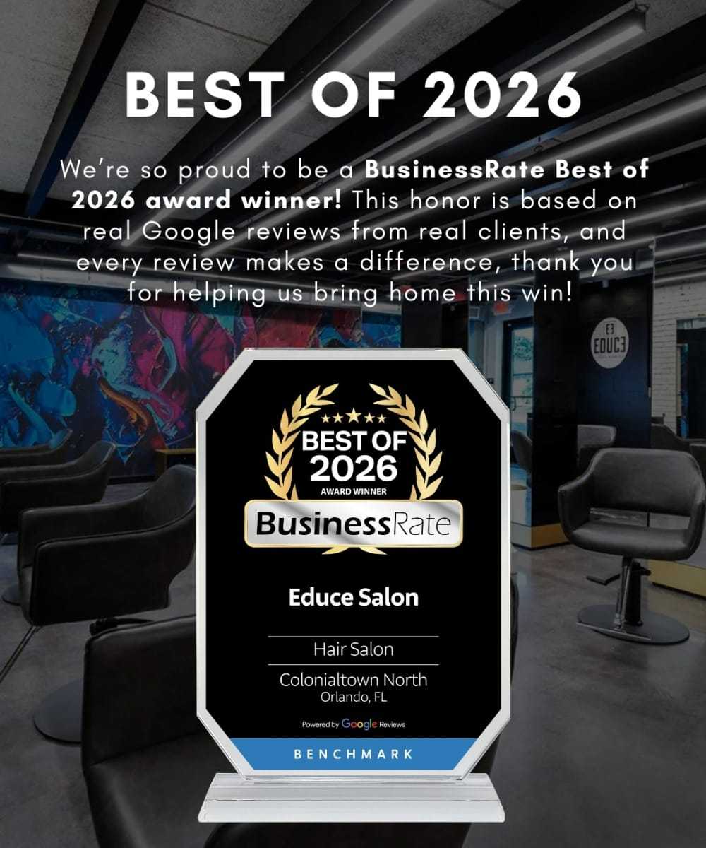 Best of 2026 award for Educe Salon, highlighting customer reviews and client satisfaction.